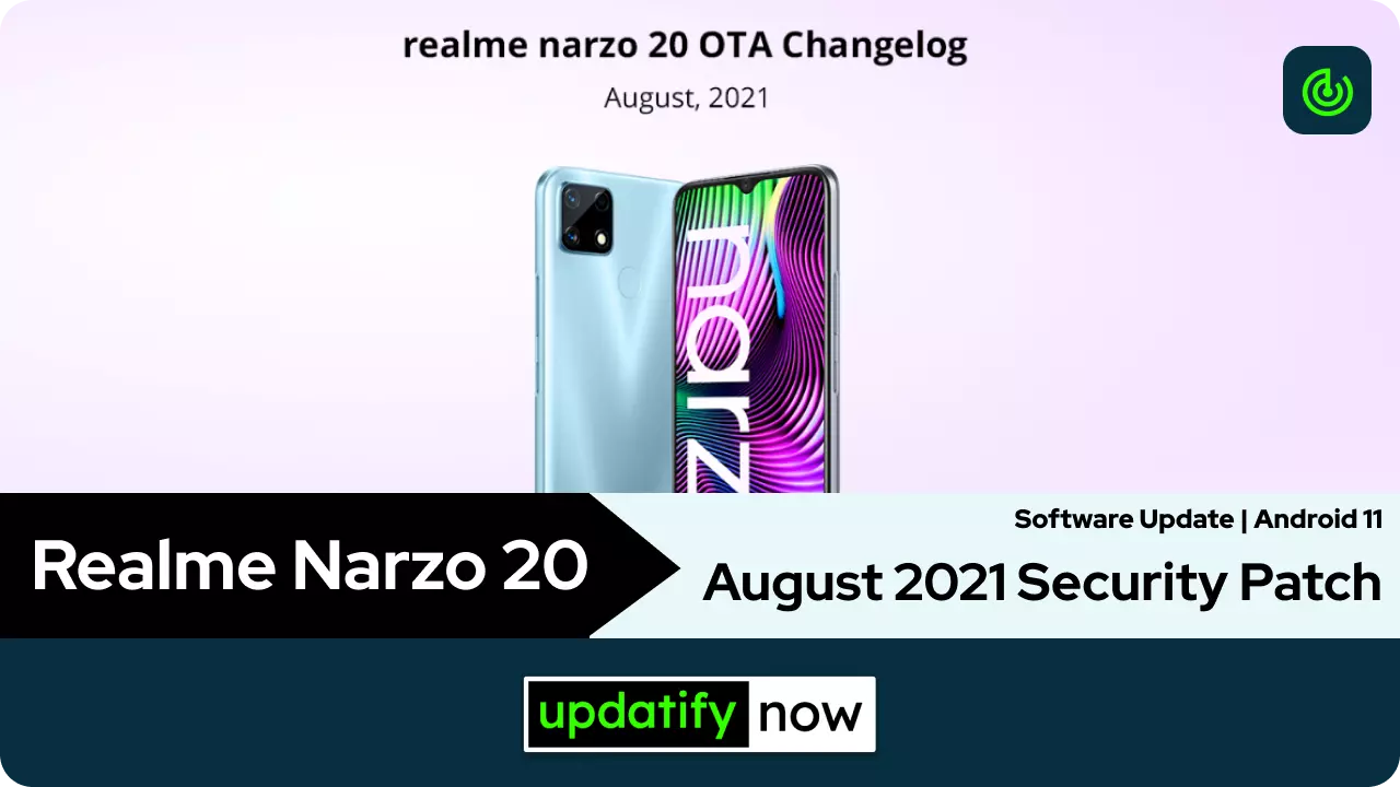Realme Narzo 20 August 2021 Android Security Patch