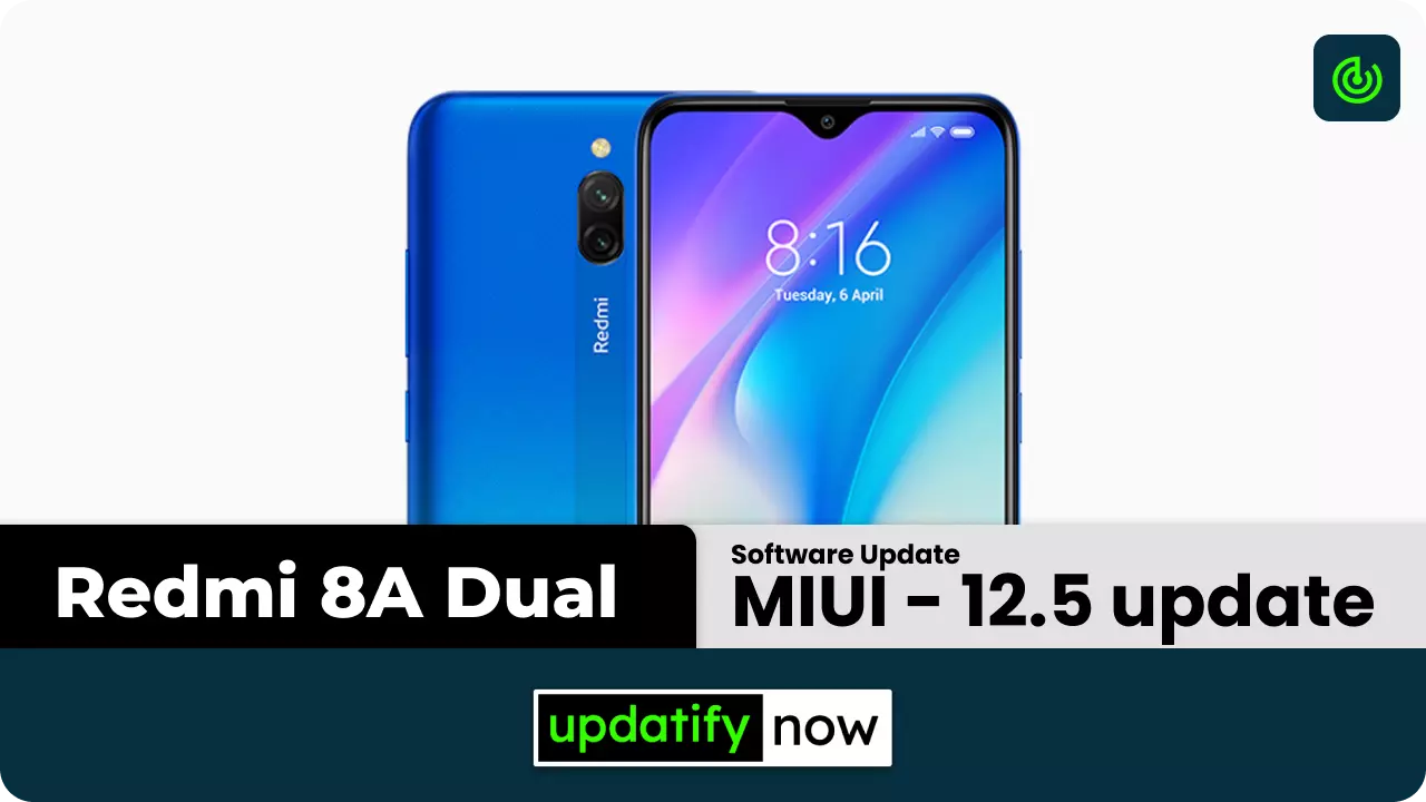 Redmi 8A Dual MIUI 12.5 Update in India