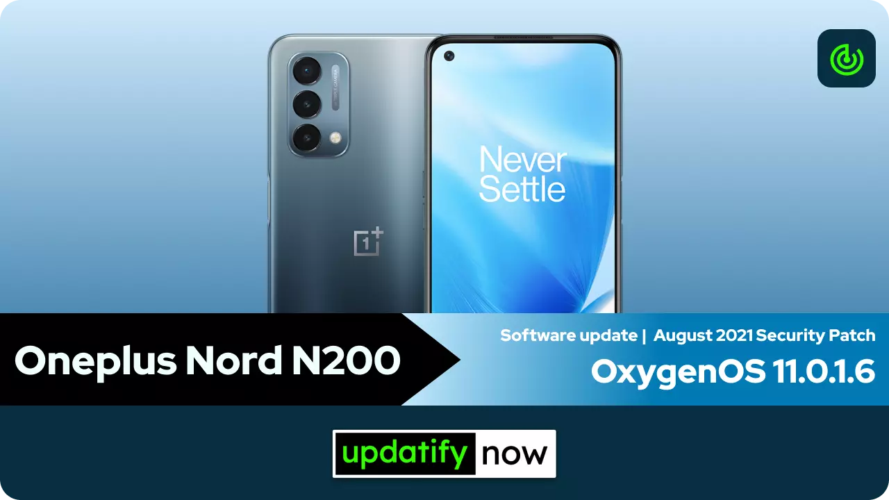 Oneplus Nord N200 5G August 2021 Security Patch with OxygenOS 11.0.1.6