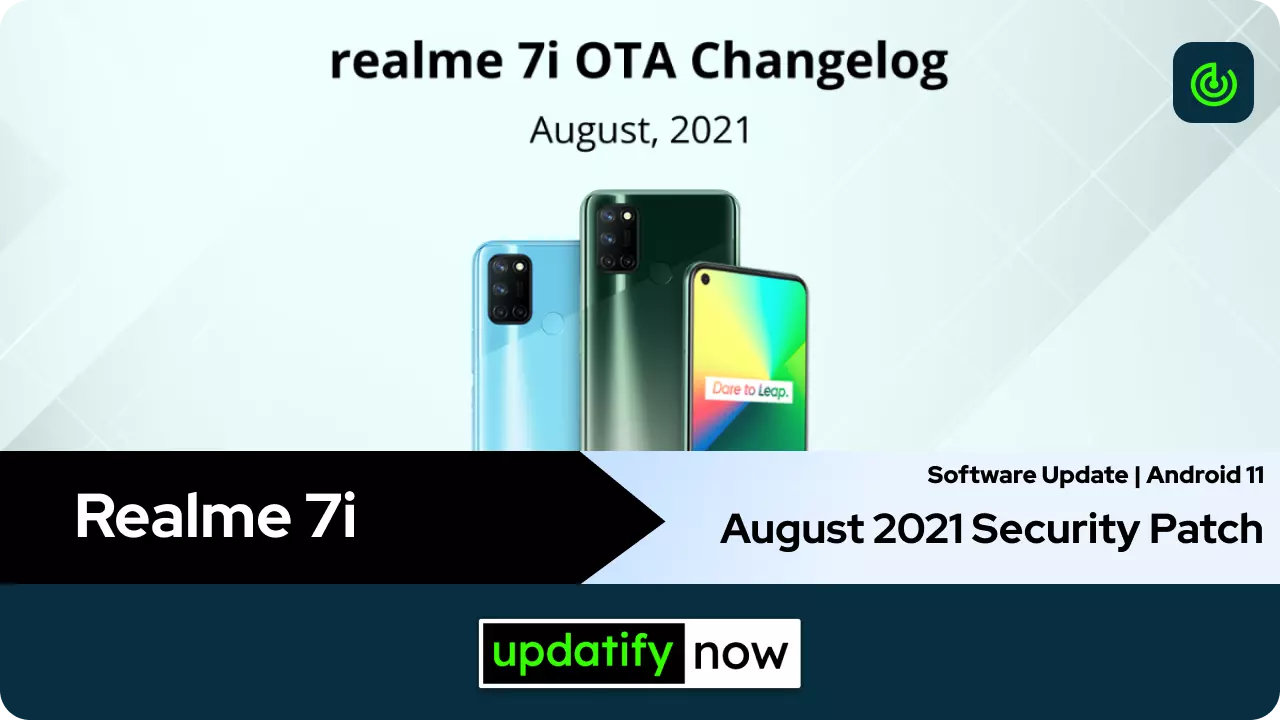 Realme 7i August 2021 Security Patch