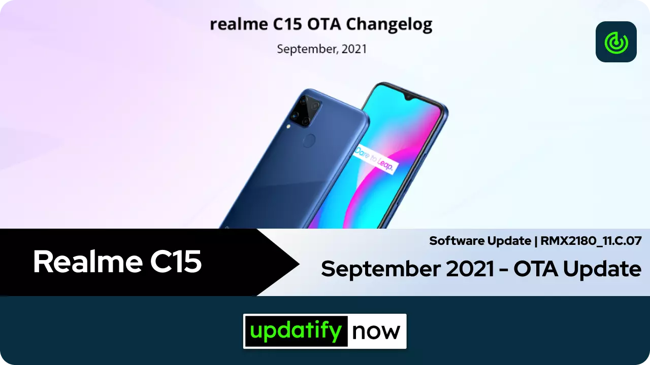 Realme C15 September 2021 OTA Update with Minor Improvements