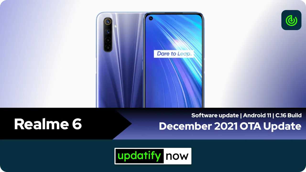 Realme 6 December 2021 OTA Update