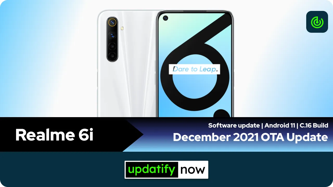 Realme 6i December 2021 OTA Update with C.16 Build