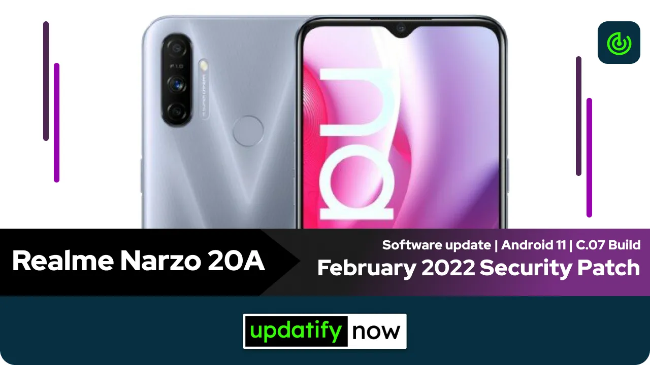 Realme Narzo 20A February 2022 Security Patch with C.07 Build