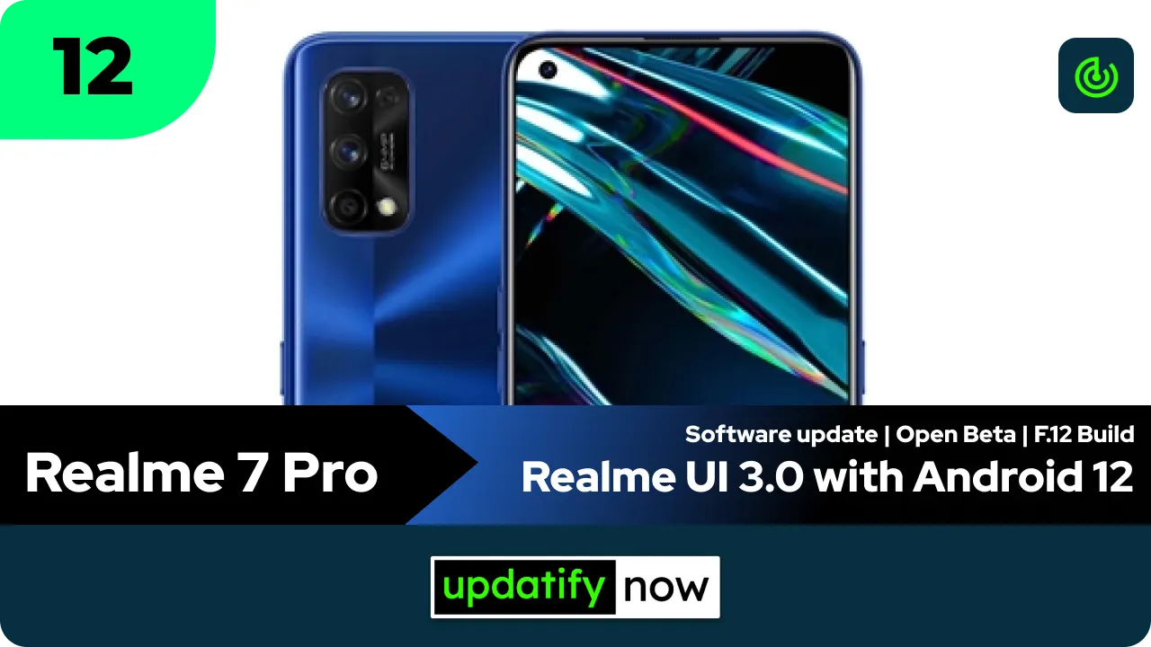 Realme 7 Pro Realme UI 3.0 with Android 12 - Open Beta